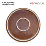 BROWN REACTIVE STONEWARE PLATTER - Image 2