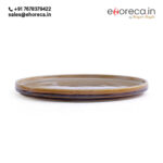 BROWN REACTIVE STONEWARE PLATTER - Image 3