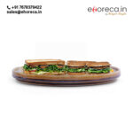 BROWN REACTIVE STONEWARE PLATTER - Image 6