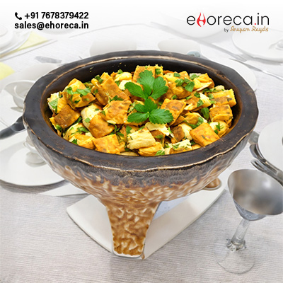 3-LEGGED TEXTURED SERVING BOWL