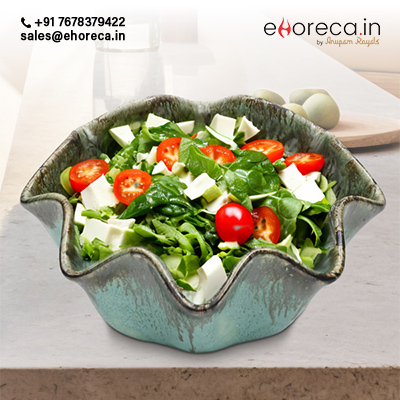 STONEWARE SALAD BOWL