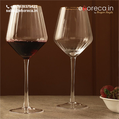 AN-GL-DW-045 GOLD VIDRIO WINE GLASS
