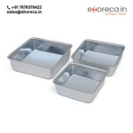 ALUMINIUM SQUARE CAKE MOULD SET - Image 3