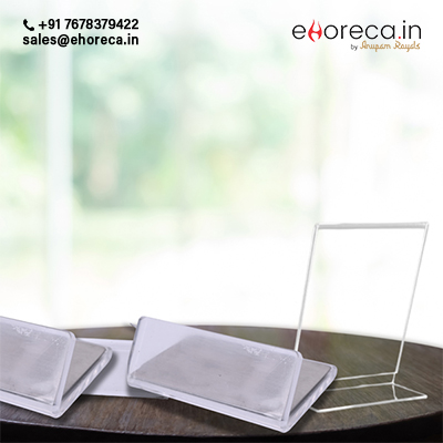 ACRYLIC MENU TAPERED STAND
