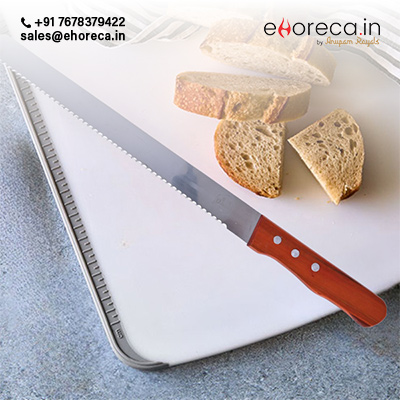 WOODEN HANDLE BREAD KNIFE