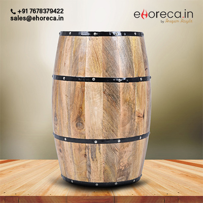 WOODEN BUFFET BARREL RISER