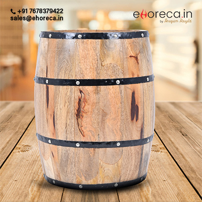 WOODEN BUFFET BARREL RISER