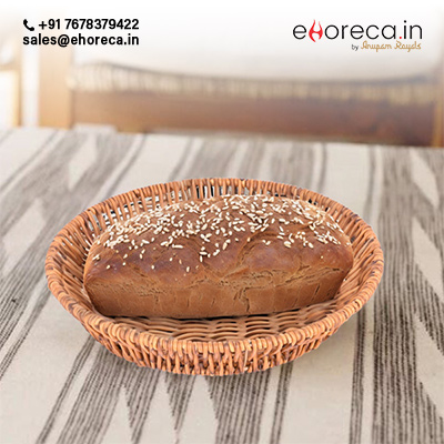 POLYRATTAN ROUND BREAD BASKET