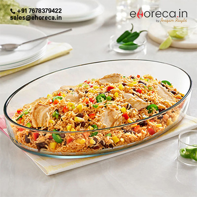 BOROSIL OVAL BAKING DISH
