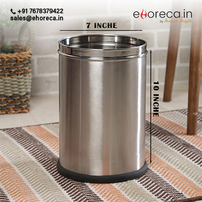 SS PLAIN OPEN DUSTBIN