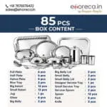 85 Pcs SS Dinner Set with Cutlery – Complete Dining Collection | Perfect for Home & Gifting - Image 3